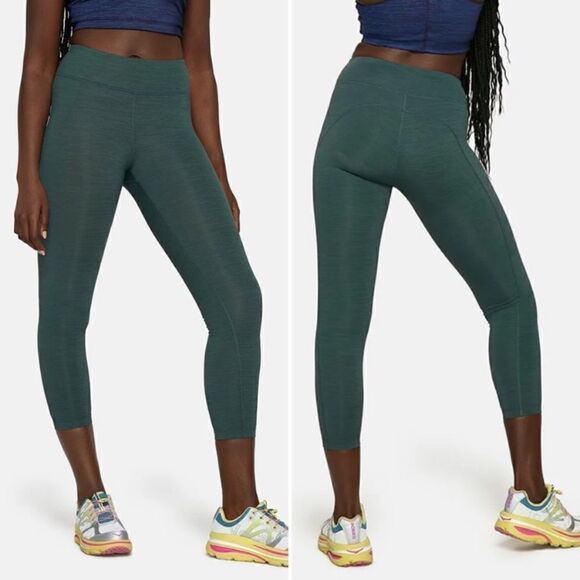 Outdoor voices green flex 7/8 legging techsweat large - Picture 1 of 5